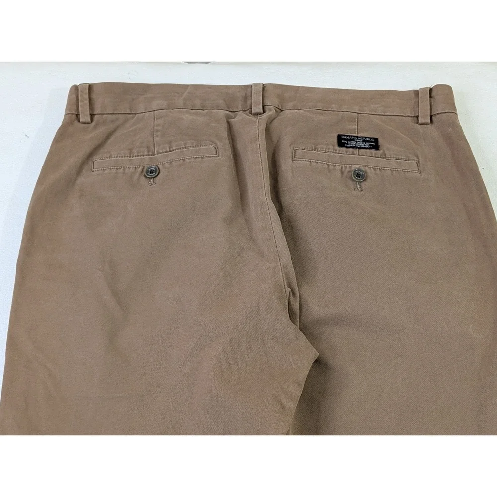 Banana Republic Fulton Chino Pants Mens 34x36 Khaki Straight Slim Office‎ Casual
